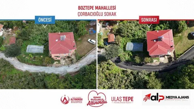 Boztepe Çorbacıoğlu Sokak’taki yol sorunu sıcak asfaltla çözüldü