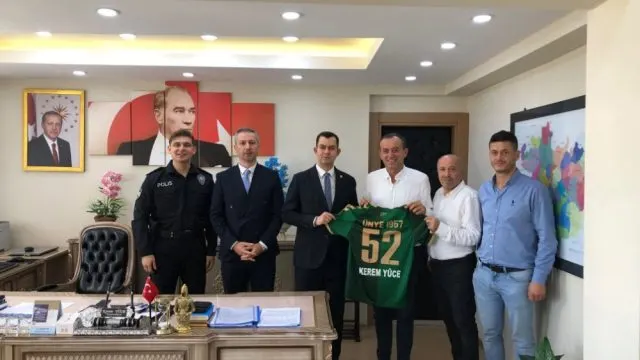 Ünye 1957 Spor’dan Akkuş Kaymakamı Yüce’ye ziyaret