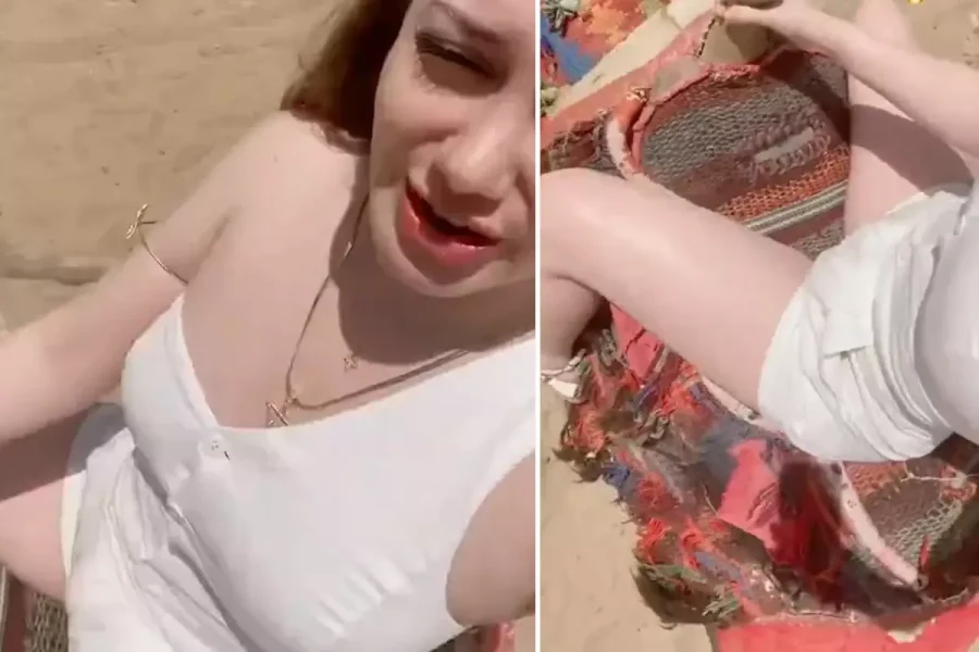 Mısır’da Deveye Bindi, Güneş Yanığına Maruz Kaldı: Kısa Şort Tercihi Tepki Topladı