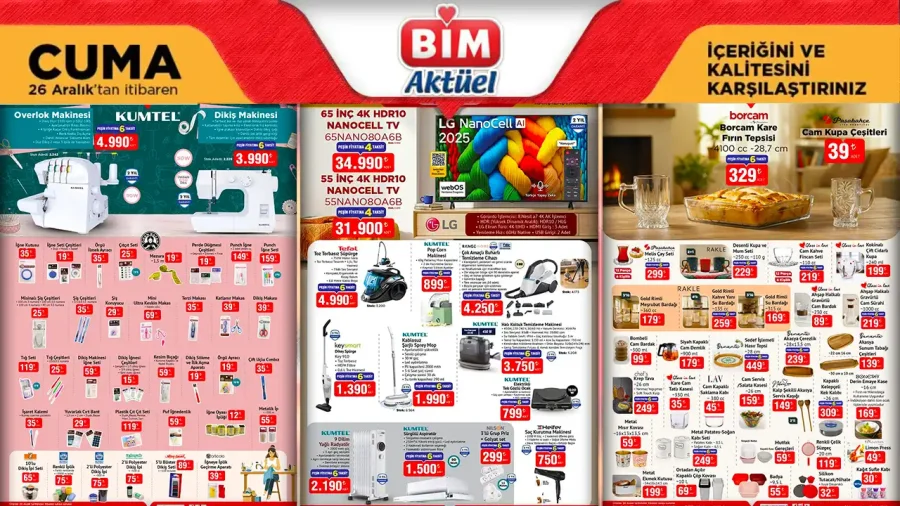 BİM 26 Aralık 2025 Kataloğu Yayınlandı! Yılın Son Cuma Fırsatları Raflarda