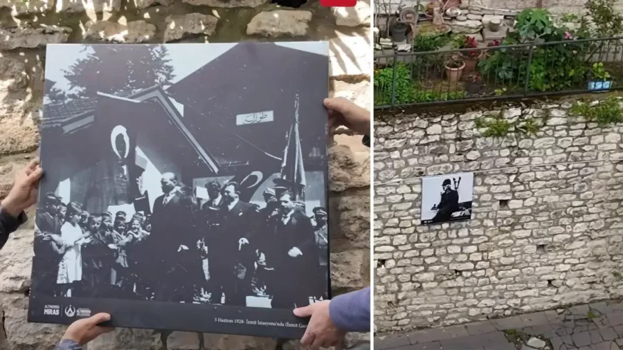 Altınordu’da Tarihi Caddeye Anlamlı Dokunuş: Duvarlar Atatürk Fotoğraflarıyla Donatıldı