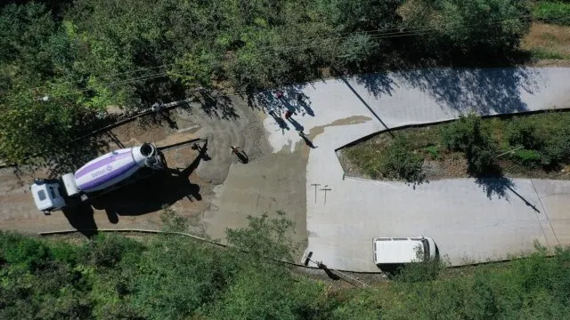 Kabadüz Akgüney’de Yol Konforunu Artıran Betonlama Çalışması Tamamlandı