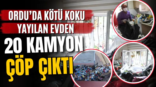 Altınordu’da Bir Evden 20 Kamyon Atık Temizlendi