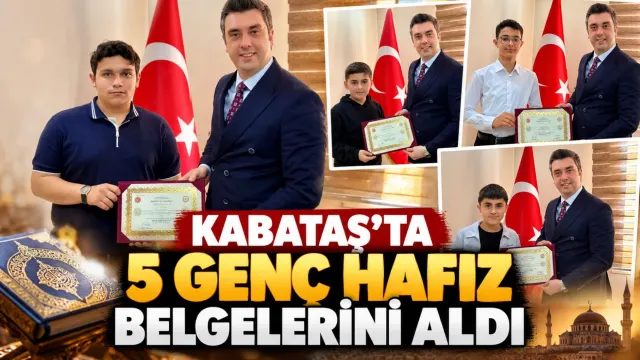 Kabataş’ta Hafızlık Eğitimini Tamamlayan 5 Öğrenci Belgelerini Aldı