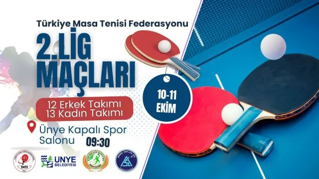 Ünye’de Masa Tenisi Heyecanı: 25 Takım Sahaya Çıkacak