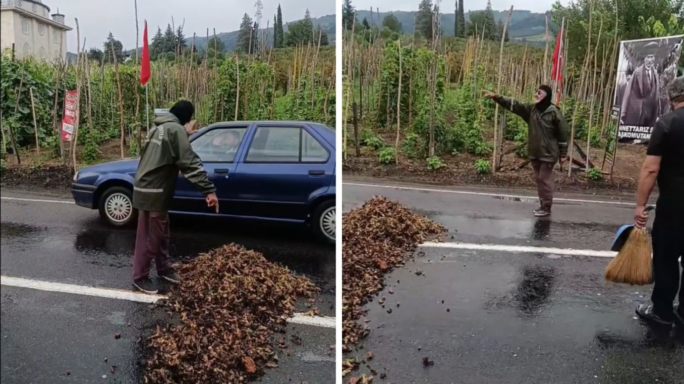 Ordu’da Fındık Üreticisi Mahsulünü Yola Döktü: Fiyatlara Tepki Gösterdi