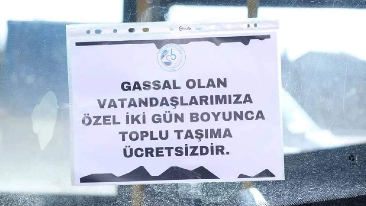 Gassallara Özel Ayrıcalık: Toplu Taşıma İki Gün Ücretsiz!
